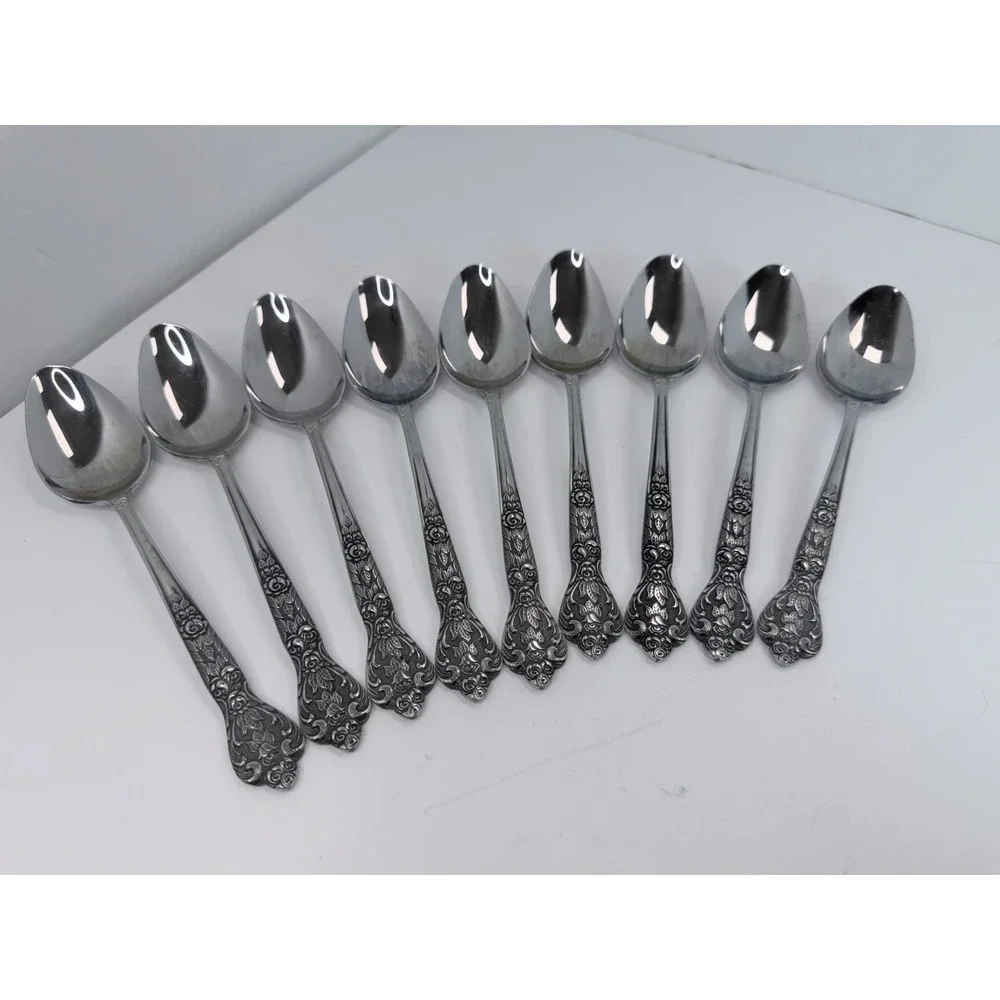 Versailles by MSI Japan Stainless Steel Set of 9 Oval Soup Spoons 7 3/8